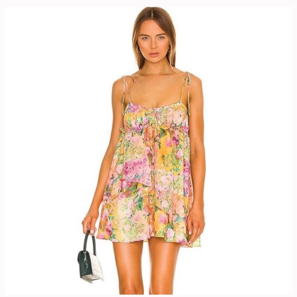 Yellow Floral Spaghetti-Strap Camisole Top